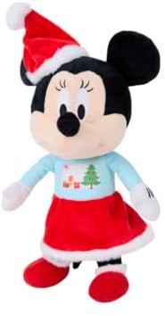 DEFACTO – Weihnachtliches Kuscheltier – Plüschfigur ab 0 Jahren – Weich & Kuschelig – Verschiedene Disney-Figuren Kinder & Babys – Minie Maus