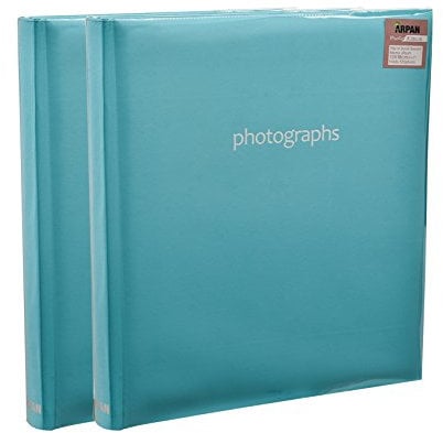 2 x Arpan 5 x 7'' /13x18cm 120 Photos Large Slip in Photo Album Memo Book - with Index Page/DVD Pockets (Blue)