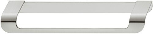 Gedotec Bügelgriff Design Schubladengriff Küche Möbelgriff 160 mm - Modell H10133 | Länge 180 mm | Kommoden-Griff mit Höhe 19 mm | Möbel-Griffleiste Edelstahl-Finish | 1 Stück - Schrankgriff gebogen