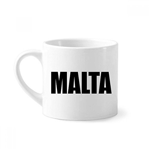 DIYthinker Malta Land Name Schwarz Mini-Kaffeetasse Weiße Keramik Keramik-Schale mit Griff 6 Unzen Geschenk Mehrfarbig
