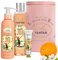 Französisches Geschenkset Für Frauen/Duft Orangenblüte, Maiglöckchen/ 1 Duschgel 250ml + 1 Bodylotion Frauen 200ml + 1 Handcreme 25ml/ Metallbox/Un Air d'Antan/Badezusatz Frauen/Wellness Set