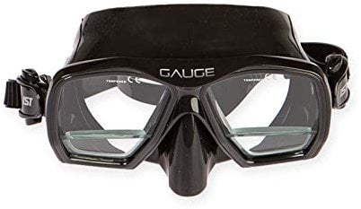 Tauchmaske *Gauge* mit integrierten Plus-Gläseren +1,75, Farbe:schwarz