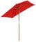 Outsunny Parasol de jardin extérieur Parasol rectangulaire inclinable bois polyester haute densité 2L x 1,5l x 2,3H m rouge