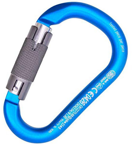 KONG HMS Napik Auto-Karabiner, Aluminium, Cyan/Poliert/Grau, Einheitsgröße
