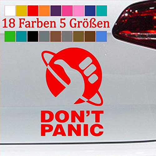 generisch Don´t Panic Sticker Autoaufkleber Save The World Friday for Future Greta 31-Rot 12x8,5cm