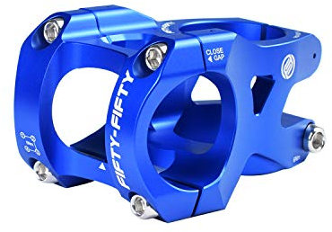 FIFTY-FIFTY MTB Vorbau 31,8mm, Aluminiumlegierung Fahrrad Vorbau, Kurze Mountainbike Vorbau für Die Meisten Mountain, MTB, Downhill, Freeride(35mm, Blau)