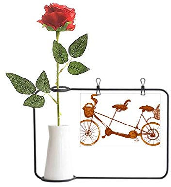 Beauty Gift Cartoon Drei-Sitzer Fahrrad Britain Kultur Künstliche Rose Blume Hängende Vasen Dekoration Flasche