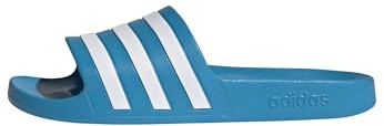 adidas Adilette Aqua Unisex Swimming Sandals, Solar blue, white, solar blue, 8.5 UK