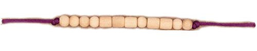Eydl Wood Jewelry Morse Code Armband HOPE mit natürlichen Holzperlen aus Ahornholz. Armband ist größenverstellbar in Lila. Feinste Handarbeit aus Österreich