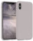 EAZY CASE Premium Silikon Handyhülle kompatibel mit iPhone X/XS, Slimcover mit Kameraschutz und Innenfutter, Silikonhülle, Schutzhülle, Bumper, Handy Case, Hülle, Softcase, Rosa Braun