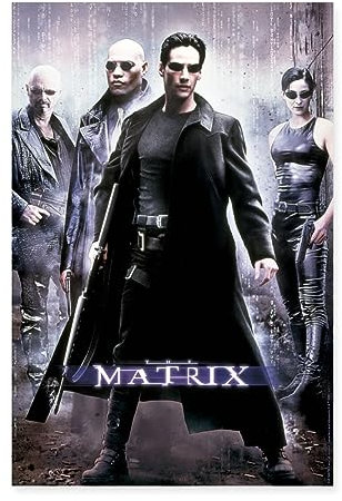 Spreadshirt The Matrix Filmplakat Poster 60x90 cm, One size, Weiß