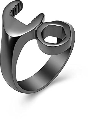 Schraubenschlüssel, Einäscherungsring für menschliche Haustierasche, Urnenschmuck, Edelstahl, Gedenkurnenring für Männer, Andenken, Geschenk, Edelstahl