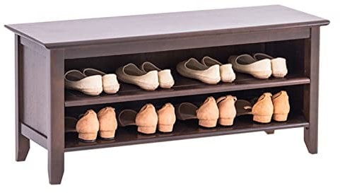 Schuhregal Massivholz-schuhständer, Doppelter Veranda-Speicher-schuhorganisator, Nicht Montieren(Size:100 * 35 * 45cm)