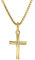 trendor Kreuz-Anhänger für Kinder Gold 585 mit Vergoldeter Silberkette zauberhafter Halsschmuck für Mädchen, wunderschöne Geschenkidee für Kids 51954