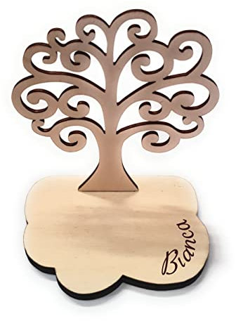 Albero della vita con base personalizzata - perfetto per bomboniere nascita, battesimo, comunione, cresima