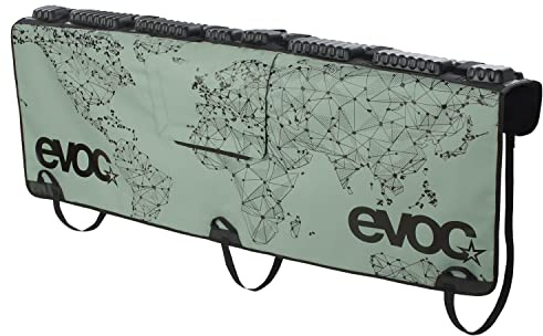 EVOC Tailgate PAD Curve Tailgate Protector (high-Quality Bike Accessory, Quick Access to Tailgate Lever, Aluminium Fastening Hooks, Size: XL, Dimensions: 2 x 100 x 160 cm, 13.6 kg), Olive