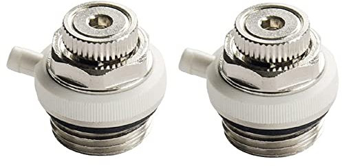 URPIZY 1/2 for BSP Automatic Air Vent Auto Cut-Off Self Bleeding Radiator Valve,Automatic Bleed Valve for Radiators, Automatic Bleed Valve for Heating (2PCS)