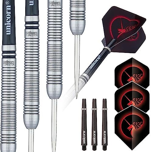 Unicorn Steel Tip Darts Set | Core Tungsten Barrels| Style 2| 24 g