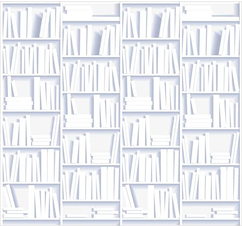 Papier Peint intissé 3D Bibliothèque Graphique 270x250 cm - Effet 3D Garanti - Déco Murale Originale - Design Original et Unique.