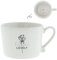 BC Tasse mit Henkel hey you LOVELY Keramik weiß schwarz Keramikgeschirr Küche gedeckter Tisch BC Cup