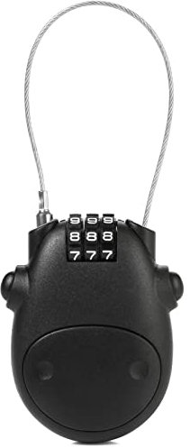 NBYT Luggage Locks Wire Combination Lock Cable Retractable for Multiple Travel Cases, Cycling Helmets Adjustable Cable Lock with Scratch-Resistant Ideal for Strollers, Playground Sports Bags