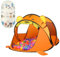 Balakaka Kinderzelt Pop up Zelt 182 x 96 x 76 cm, Tiger Orange Kinderzelt Indoor Outdoor Kinderspielhaus, Kinderspielzelt für Kinder Jungen Mädchen Geschenk mit Kostenlose Matte