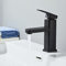 Sumeber Wasserhahn Bad Schwarz Waschtischarmatur Armatur Waschbecken Eckig Badezimmer Mischbatterie Waschbecken Edelstahl Einhebelmischer Badarmatur Mit Wassereinlassrohr (Quadratisch kurz schwarz)…