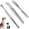KreezyPets Zeckenentfernungswerkzeugset enthält eine Pinzette und einen Zeckenentferner, aus rostfreiem Stahl für Hunde, Katzen, Pferde und Menschen