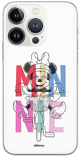 ERT GROUP mobile phone case for Iphone 13 PRO MAX original and officially Licensed Disney pattern Minnie 068 optimally adapted to the shape of the mobile phone, case made of TPU