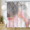 Uiiooazy Duschvorhang Rosa Gold Marmoriert Optik Abstrakt Duschvorhang Anti Schimmel Wasserdicht Polyester Stoff Waschbar Bad Vorhang mit 12 Haken für Badezimmer 180Bx180Hcm