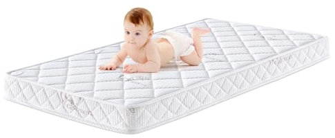 Ours à bulles Matratze für Kinderbett und Matratze für Kleinkinder, 90 x 200 x 13 cm, Babymatratze, 100% Strickstoff, feuchtigkeitsabsorbierend und atmungsaktiv