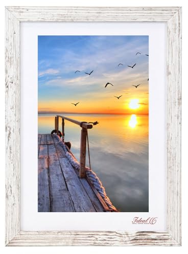 NEW Hekla Holzrahmen Posterrahmen Picture Frame Collage Poster Foto Rahmen Bilderrahmen: Farbe: Shabby Weiß | Format: 50x50