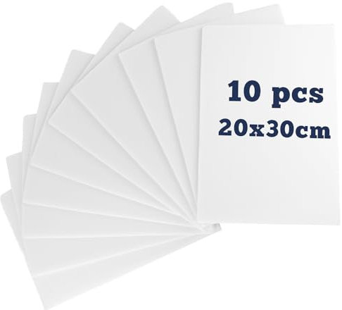 TOATELU 10 placas de espuma A4 blancas, 5 mm, para manualidades, presentaciones, exposiciones de arte, señalización, proyectos de oficina escolar