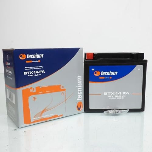 Batterie SLA Tecnium pour Moto Buell 1200 S1 Lighting 1997 à 1999 YTX14-BS / 12V 12Ah Neuf