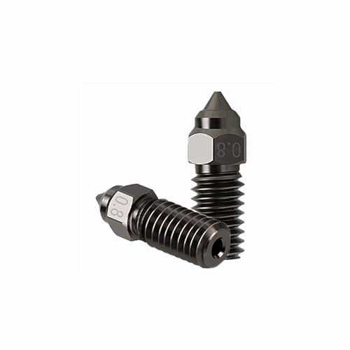 Düsen aus gehärtetem Stahl für ELEGOO Neptune 4/Pro 3D-Druckerteile (0,8 mm), hohe Temperaturbeständigkeit, Verschleißfestigkeit, 2 Stück