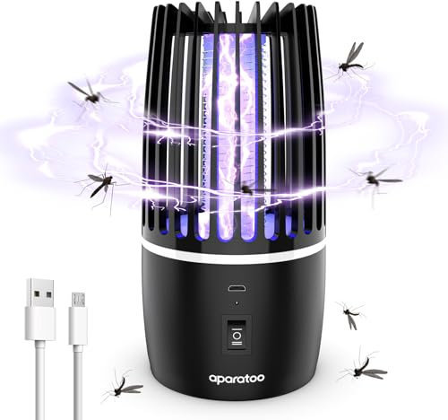 Lampe Anti Moustique, 360 ° UV Électrique Anti Moustique, 2 en 1 Tueur d'Insectes Électrique Lampe Anti Moustique Rechargeable Sûr et Efficace pour Intérieur Extérieur Jardin Terrasse Camping
