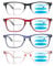 ZONLON 4 Pack Progressive Multifocal Reading Glasses Women Men, Blue Light Blocking Computer Readers with Spring Hinges (4 multicolor, 1, x)