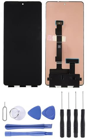 JUANIO Pantalla Completa: Vidrio Táctil + Pantalla LCD Compatible con Xiaomi Redmi Note 12 Pro Plus + 5G Talla 6.67 22101316UCP, 22101316UG Negro + Herramientas