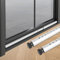 Schiebetür-Sicherheitsstange innen, 45 - 137 cm, verstellbar, Terrassen-Glastür-Sicherheitsstäbe, Fensterdübel, Sicherheitsstange, Stopper für Zuhause, Wohnung, Sicherheit, Weiß (2, Weiß)
