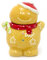 Carousel Home Small Gingerbread Boy Christmas Storage Jar | Ceramic Gingerbread Cookie Jar Biscuit Barrel | Christmas Food Storage Pot Kitchen Jar With Lid - 18cm