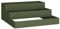 vidaXL Fioriera da Giardino a Tre Piani 90x90x35 cm Verde Oliva Acciaio