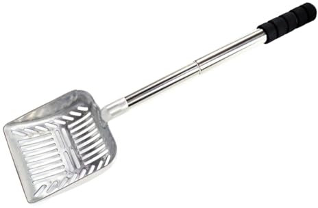 Uxsjakjsd Retrattile per Animali Domestici in Mesh Metallico per Pulire la Lettiera del Gatto