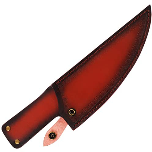 Sosoport Funda Para Cuchillos De Chef Reutilizable De 8 Pulgadas, De Cuchillos De Piel Marrón, Resistente Deformación y Rotura, Para Protección Segura Cocina Doméstica