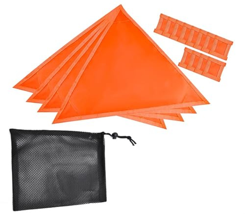 Panneaux de sécurité orange Patchs sécurité étanches haute visibilité | Drapeaux Sécurité Pour Camions Pochette À Cordon Femme Homme Randonnée Escalade