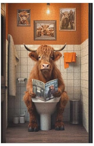 1000 Teile Puzzle Für Jungen Und Mädchen, Standard-Puzzles Kuh, Familienspiele, 78×53cm