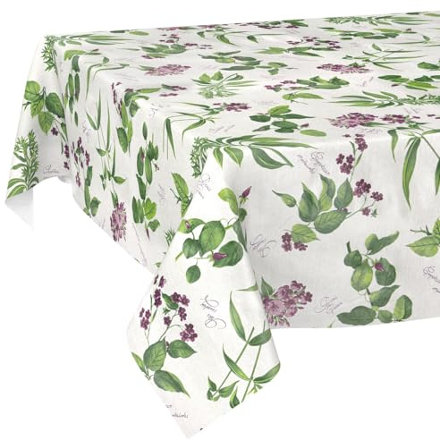 Wachstuchtischdecke Tischdecke abwaschbar Wachstischdecke pflegeleicht wasserabweisend Lotuseffekt Gartentischdecke Lavanda 200 x 140 cm Schnittkante