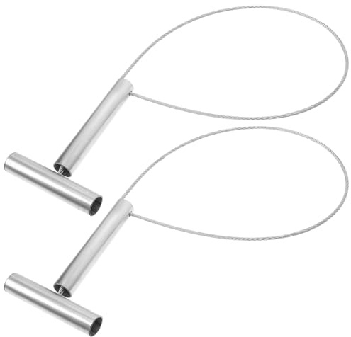 Abaodam Pig Holder Snare Pig Catcher for Farm Use Sturdy Iron and Steel Wire Construction 84.5X9.5X1.5Cm Size Wear-Resistant Livestock Handling Tool 2 Pieces