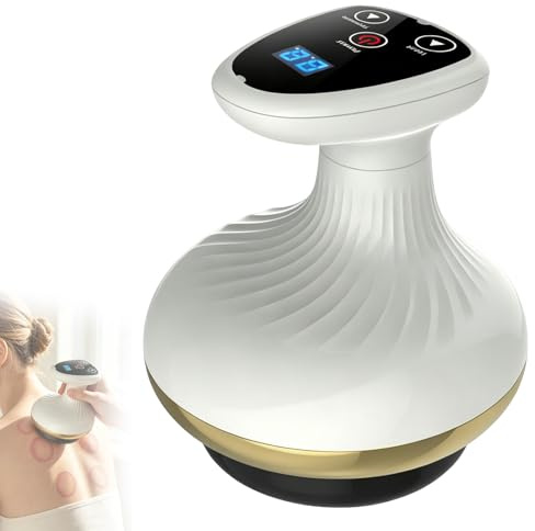 Massaggiatore 4-in-1 contro la cellulite, elettrico con vuoto e Gua Sha, 9 livelli di calore, 9 livelli di aspirazione, pelle più tonica e migliore circolazione, massaggio profondo con calore, per uso
