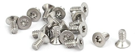 sourcing map M1.6x3mm 304 Edelstahl Flachkopf T4 Torx Schrauben Befestigungen 20 stücke DE de