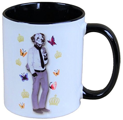Harald Glööckler Pompöös Tasse Hund mit Krawatte - designed by